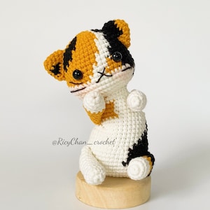 Cat Crochet Pattern: My Calie The Cat | Height 4.7 inc | Crochet Calico Cat | Instant download pattern | English US term PDF pattern