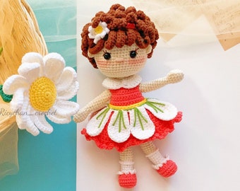 Crochet Doll Pattern: DAISY Amigurumi Doll (PDF English tutorial)
