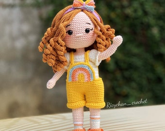 Crochet Doll Pattern | WENDY the Rainbow doll | Amigurumi Doll Pattern | PDF English Tutorial