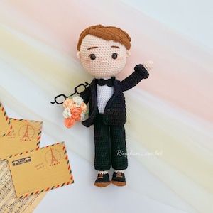 Crochet Doll Pattern (10inches doll): EDRIC groom the Doll |Amigurumi Doll Pattern | PDF English tutorial