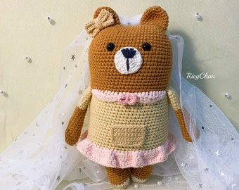 Bärenmuster: My Cuddy Bear | Amigurumi Tier Muster | Sofortiger Download Nähanleitung | Englisch US TERM PDF Schnittmuster