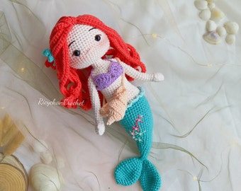 Doll Crochet Pattern: Marina Mermaid Amigurumi (PDF Pattern in English only - US Term)