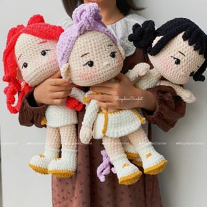Schema per bambola all'uncinetto 3 in 1 – Amigurumi Kpop Girl - Tutorial in PDF (solo in inglese)