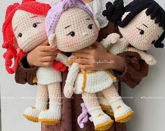 Schema per bambola all'uncinetto 3 in 1 – Amigurumi Kpop Girl - Tutorial in PDF (solo in inglese)