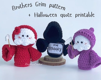 Grim Reaper Crochet Pattern: Halloween Amigurumi (PDF Pattern in English only)