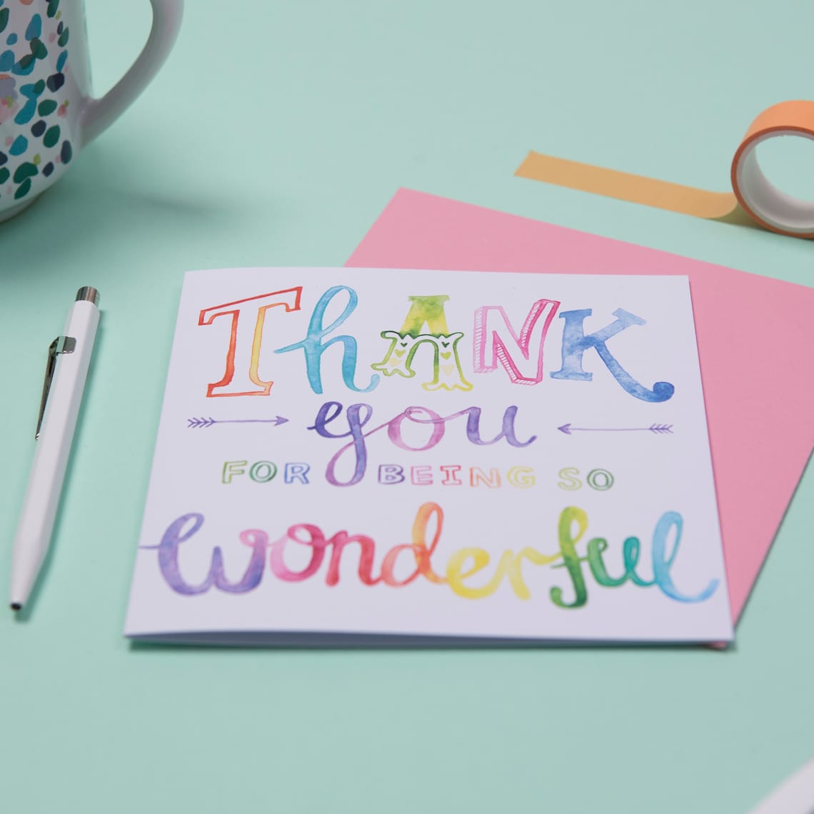 Thank you for being so Wonderful Greetings Card Thank You | Etsy