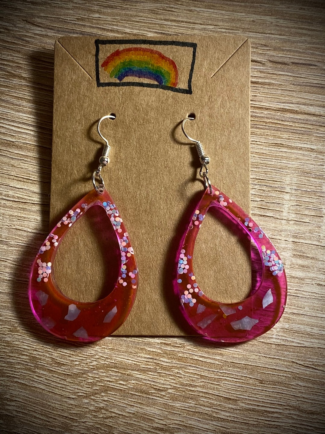 Oval Hours in Pink Resin for Woman/girl Etsy