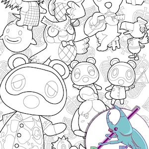 Bree Coloring Page-Animal Crossing | Etsy