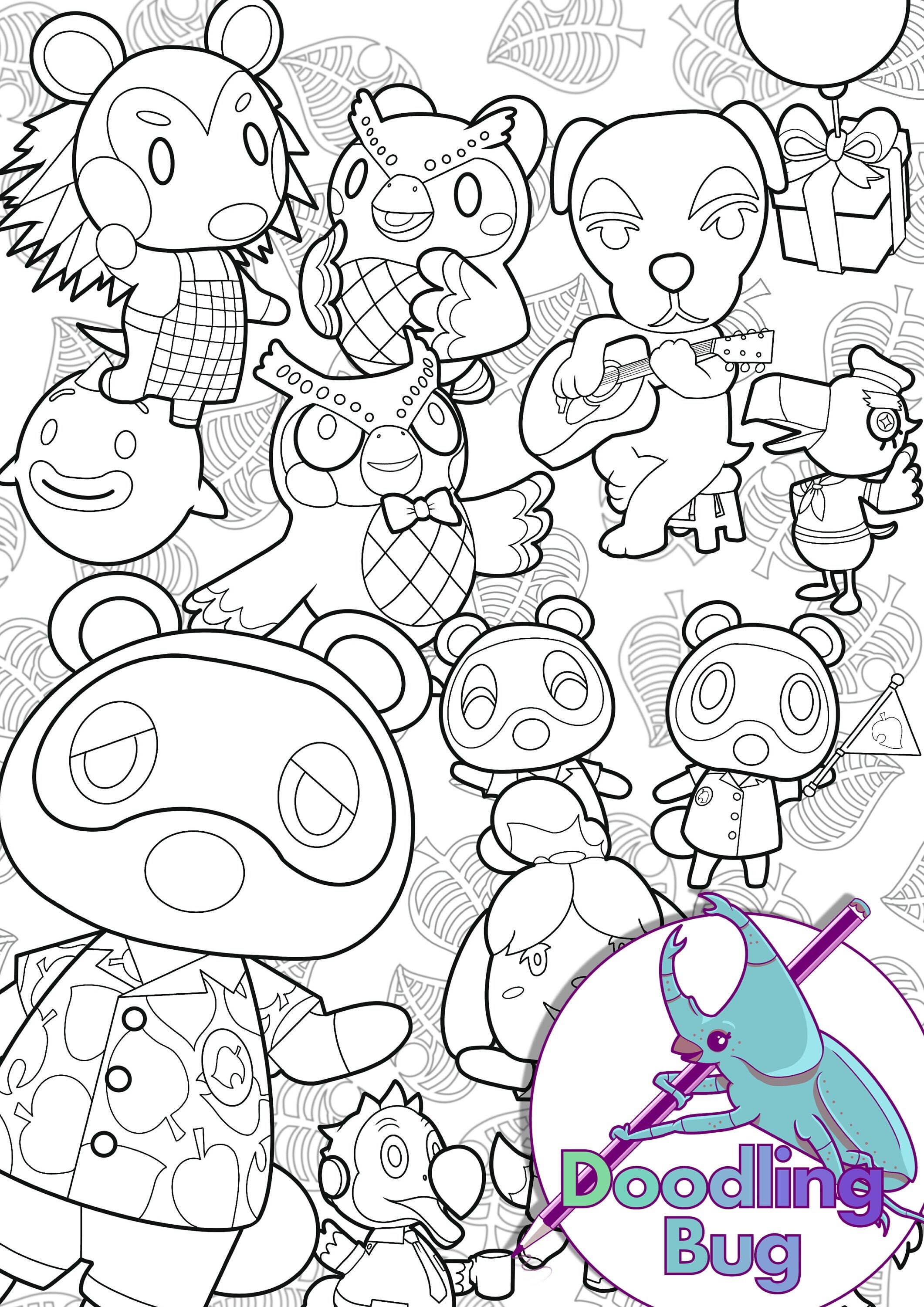 Printable Animal Crossing Coloring Pages