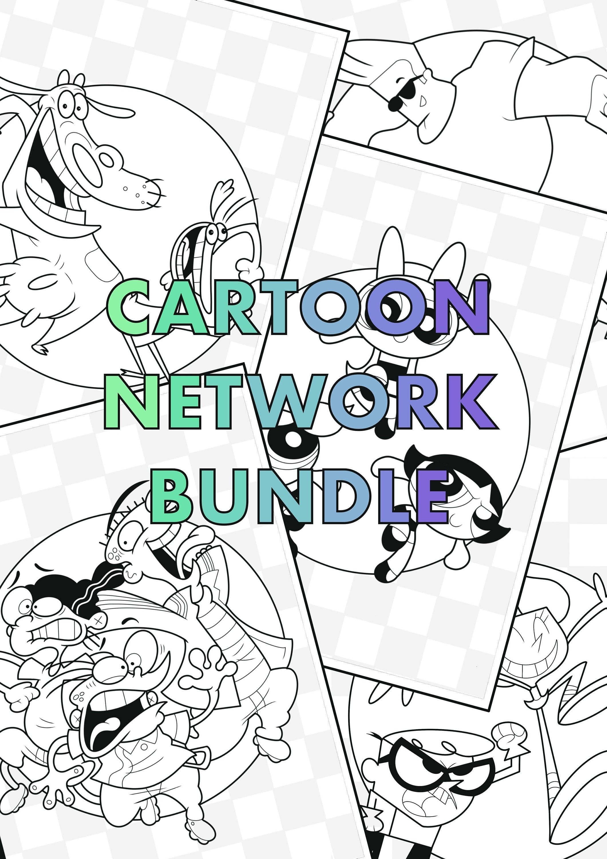 Cartoon Network classic Bundle X5 Colouring Pages - Etsy Ireland