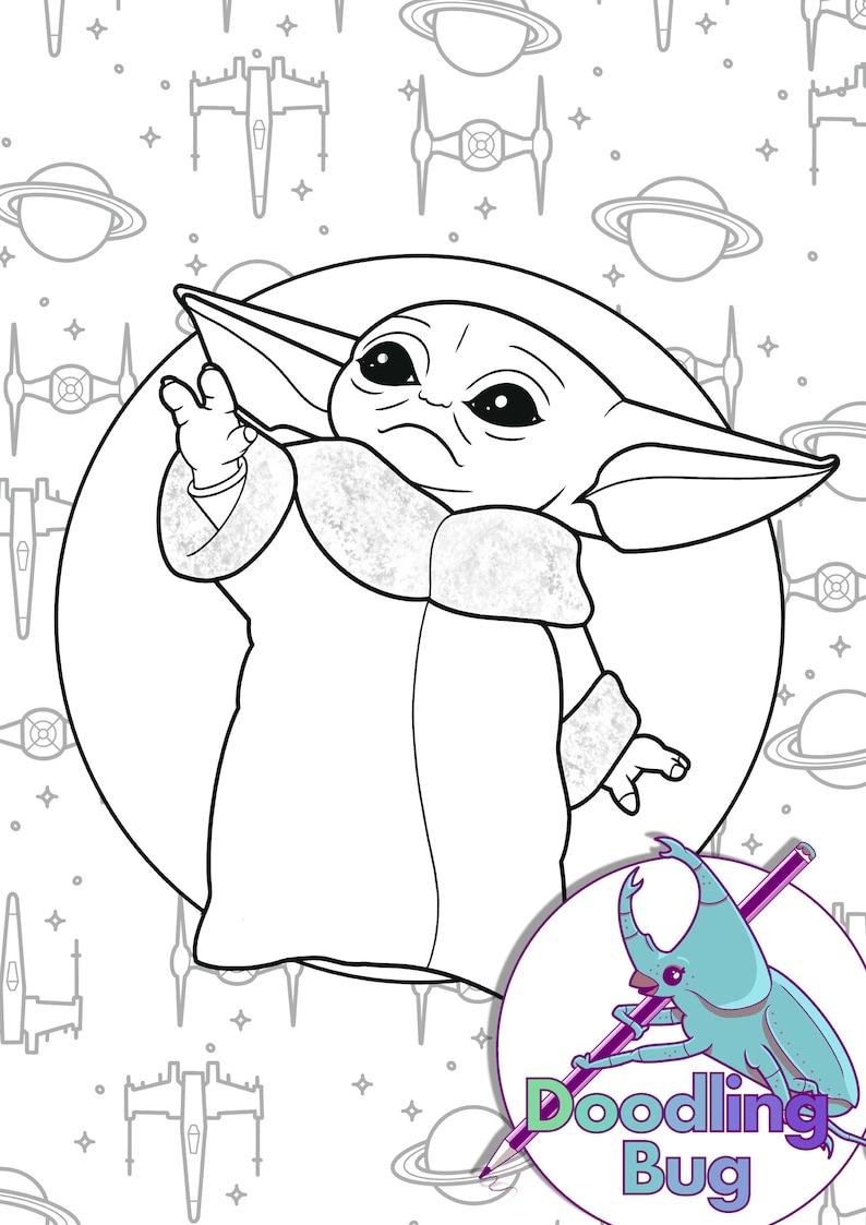 Bébé Yoda / La page de coloriage de lenfant  Etsy France