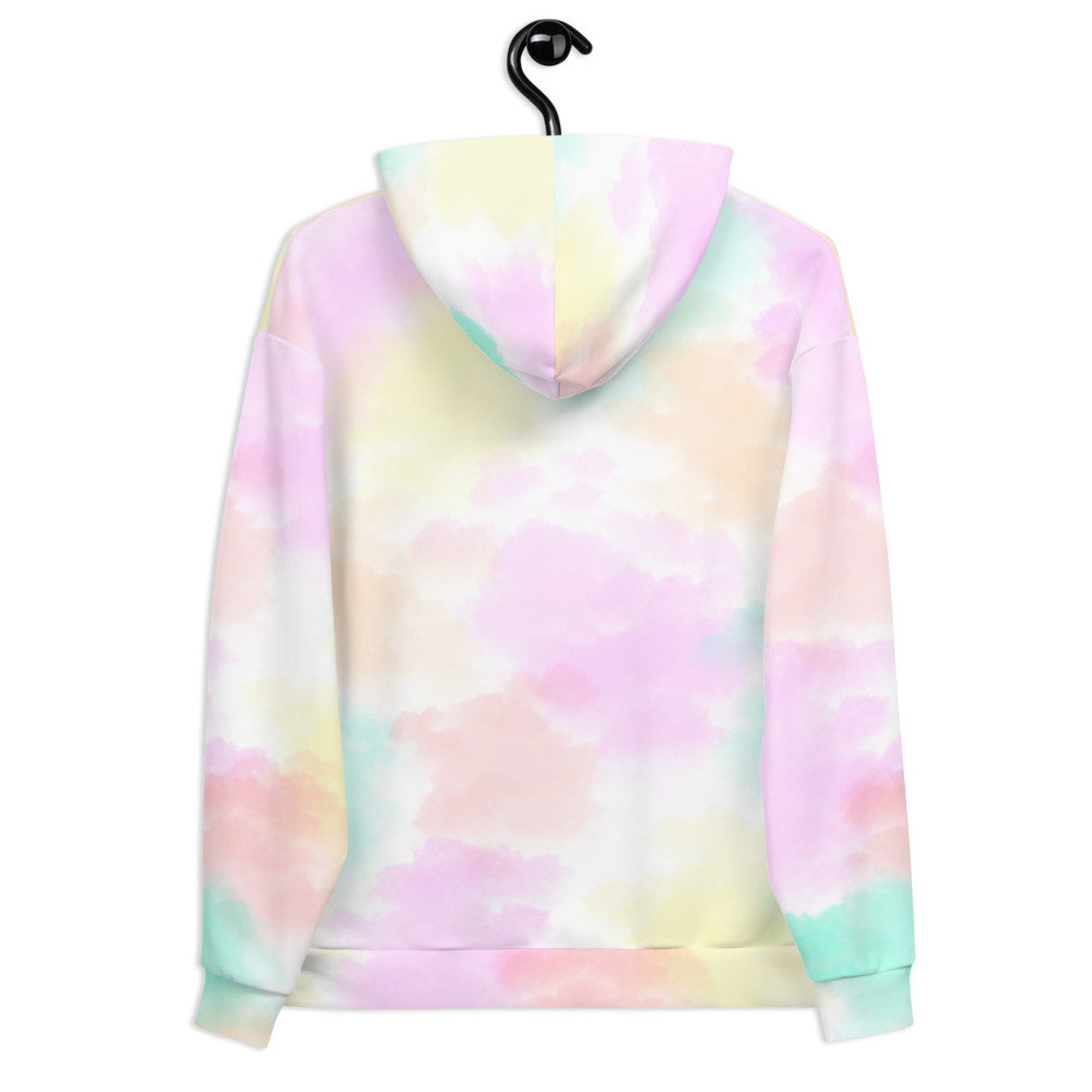 Cotton Candy Tie Dye Unisex Hoodie Pastel Colors in pink blue Etsy