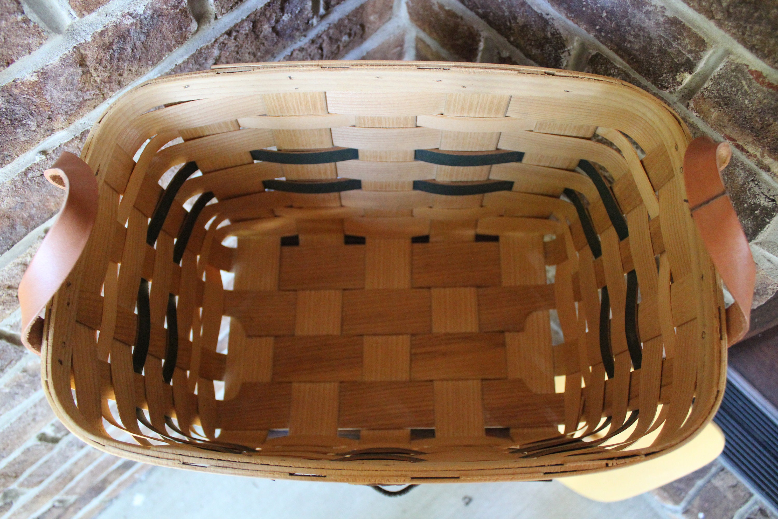 Peterboro Basketlarge With Leather Handles and Lid Etsy Singapore