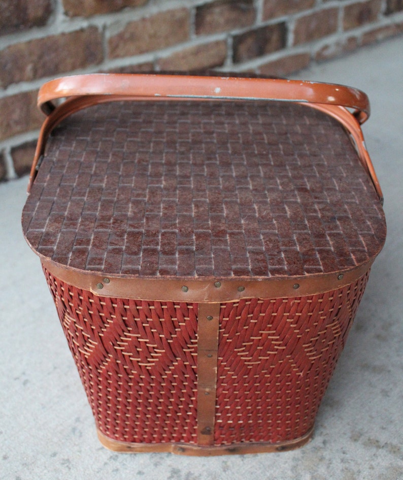 Midcentury Redman Picnic Basket Etsy