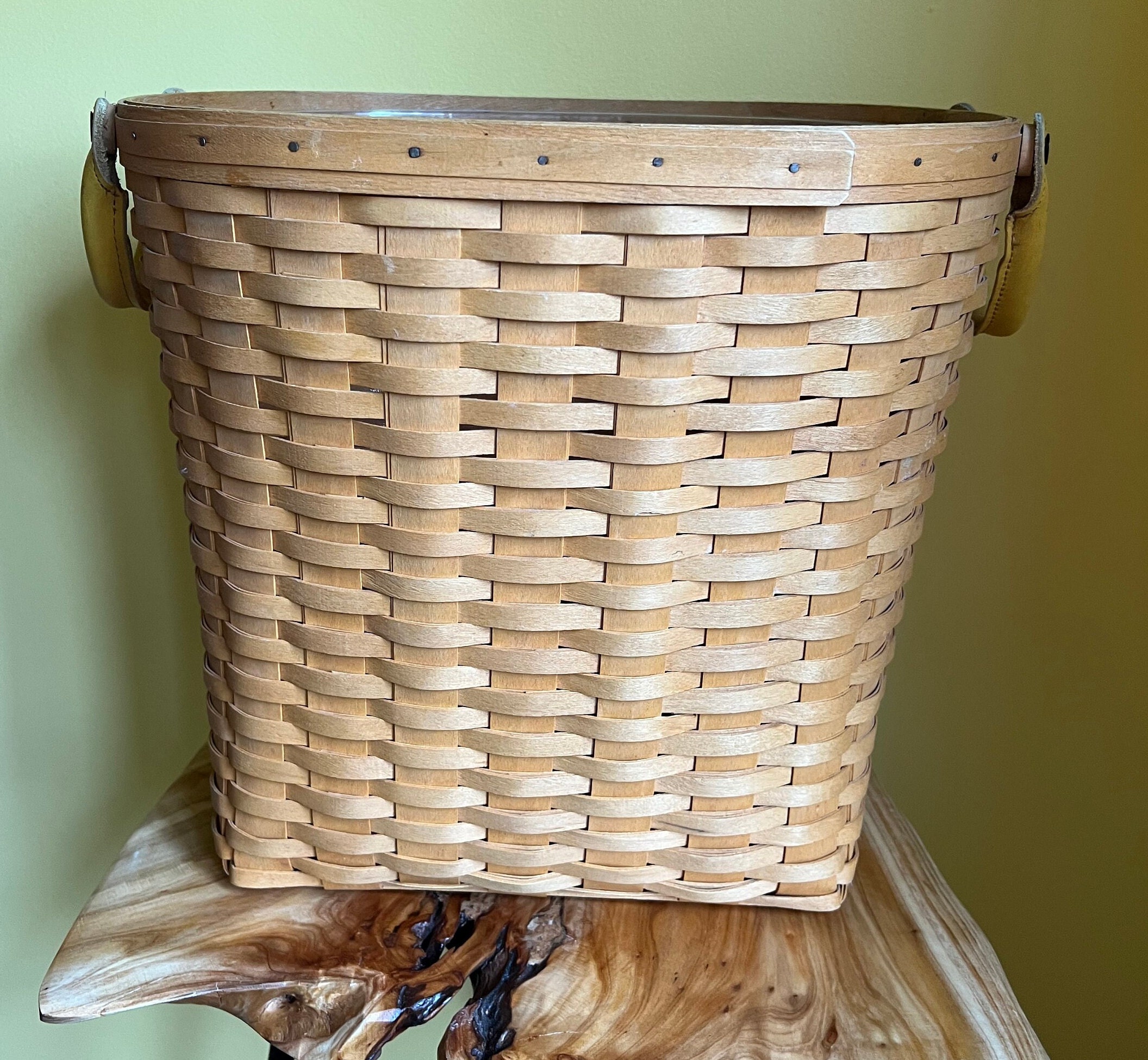 Large Longaberger Oval Waste Basket - Etsy