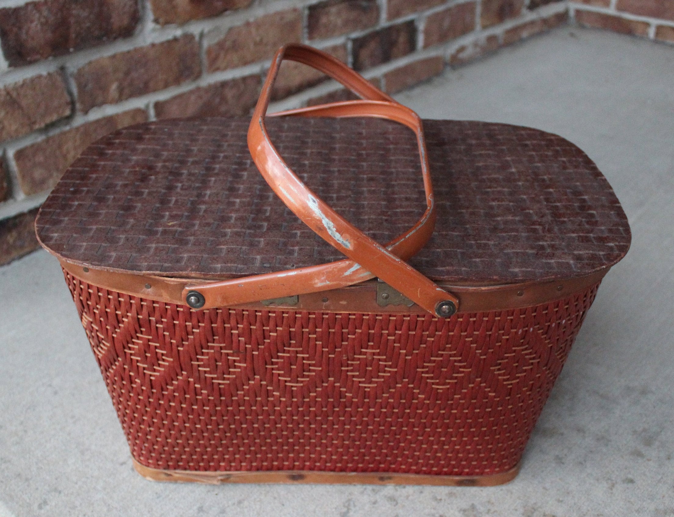 Mid-century Redman Picnic Basket - Etsy