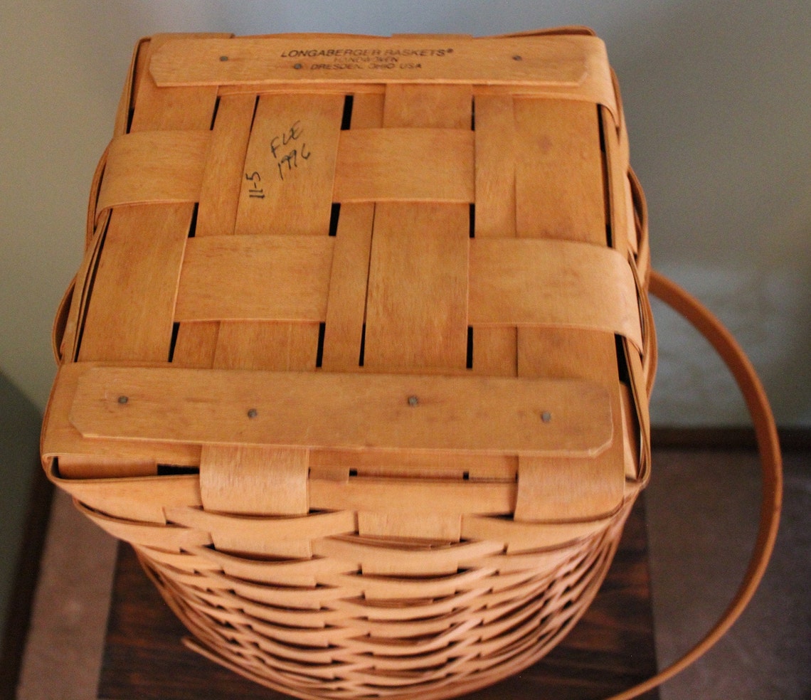 Longaberger Square Bottom Basket 1996 Etsy