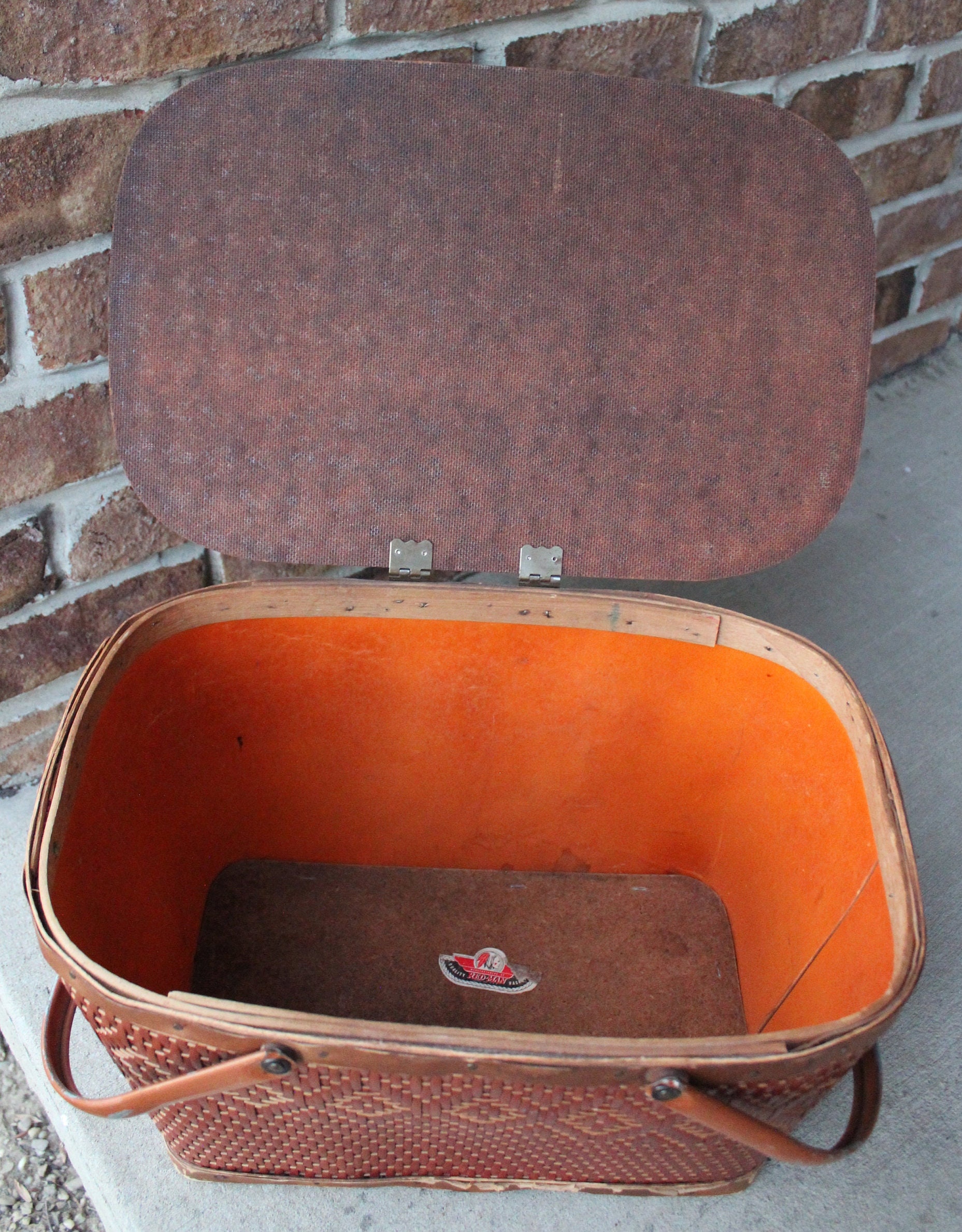 Mid-century Redman Picnic Basket - Etsy