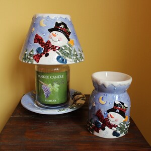 Snowman Candle Holder/Wax Melter Set by Salt City