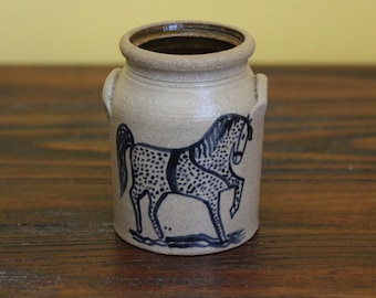 1979 CNC Glazed Miniature Crock W/ Horse