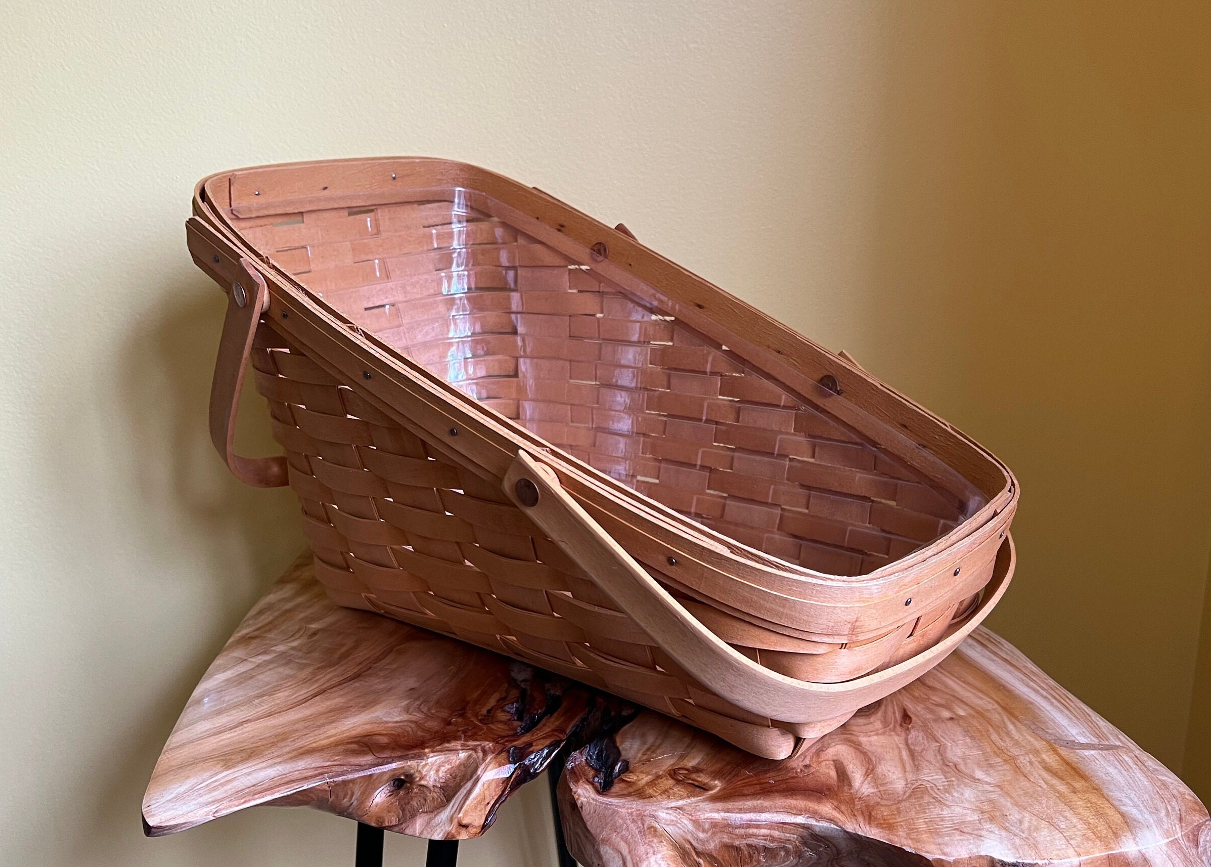 Wooden Fruit Basket, Olive Wood Basket, Vegetable Storage, Pantry  Organization, Kitchen Decor 