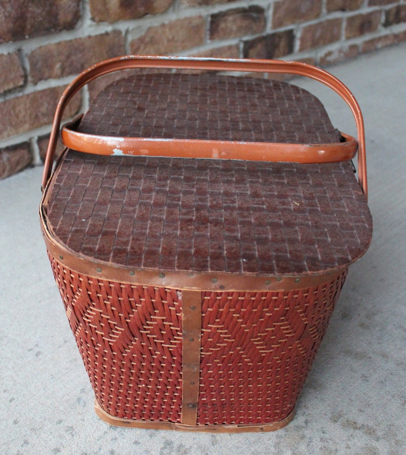 Midcentury Redman Picnic Basket Etsy