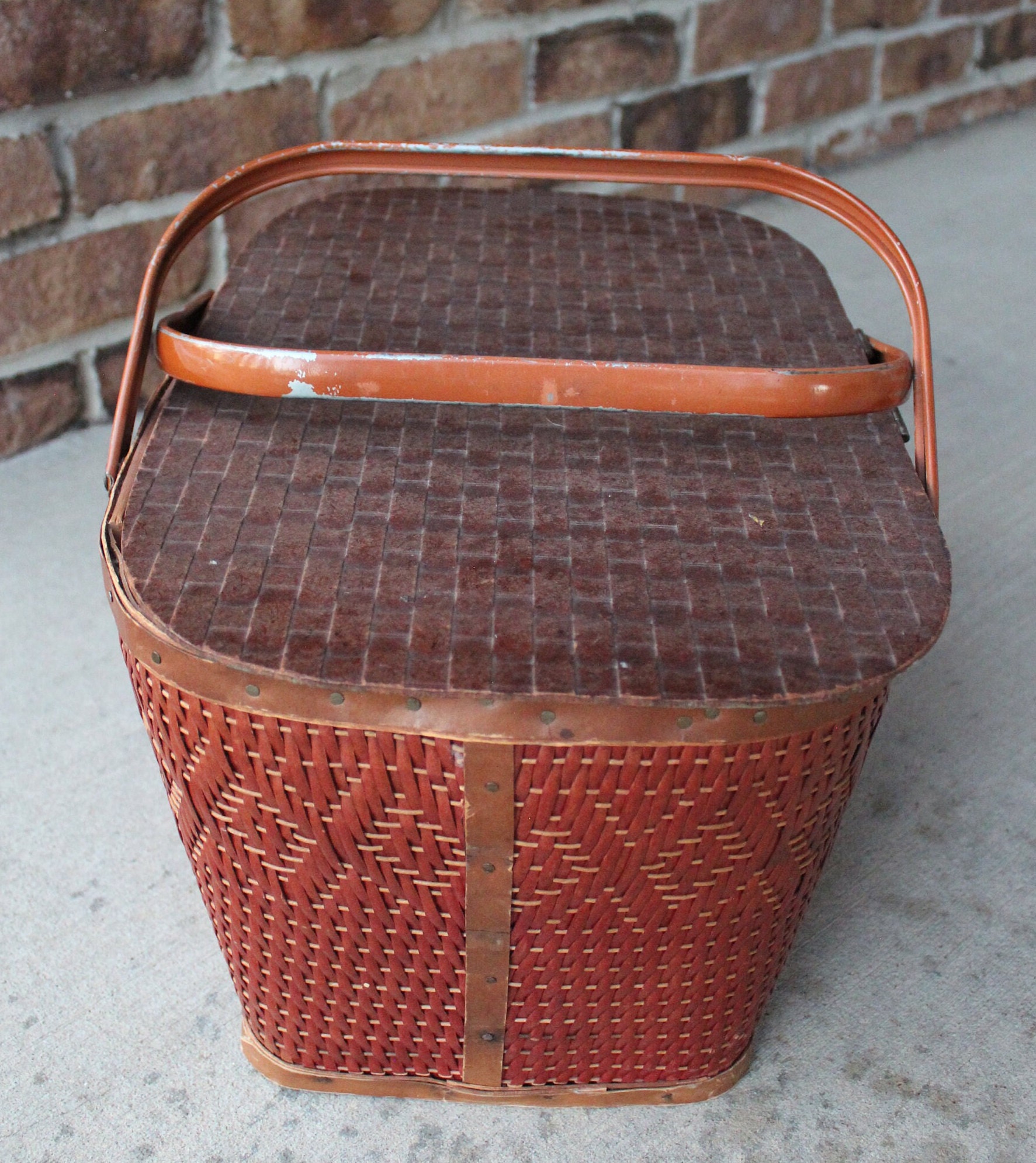 Mid-century Redman Picnic Basket - Etsy