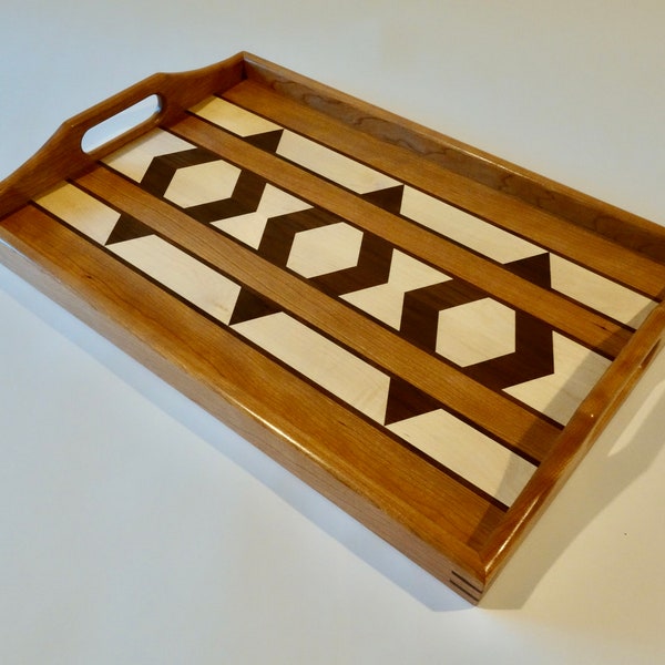 Wood Serving Tray, Extra-Large, 'Southwestern" design