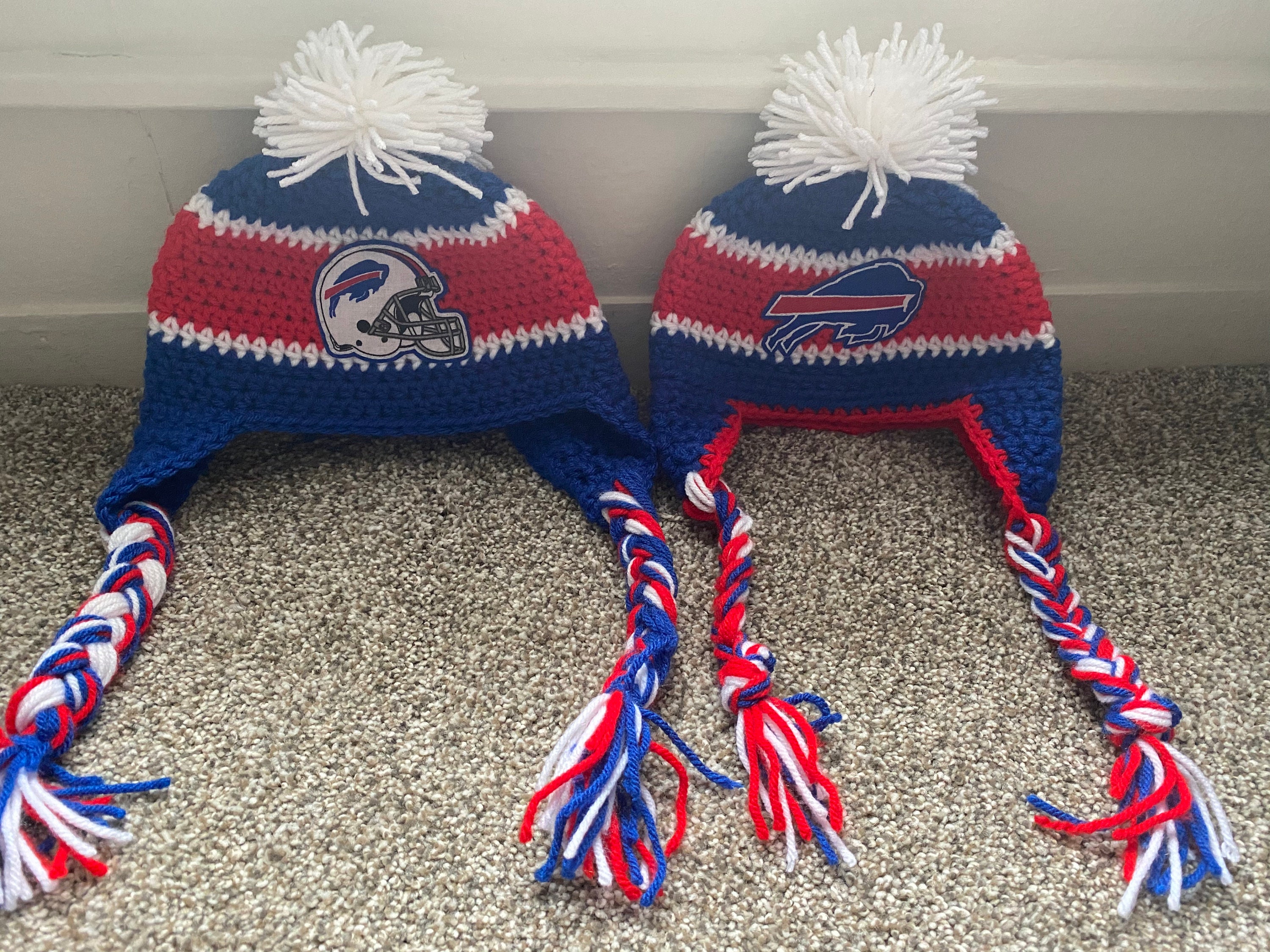 Buffalo Bills Ear Flap Crochet Baby Hat Etsy