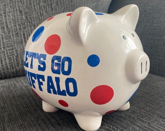 Buffalo Bills Inspired Personalized Piggy Bank