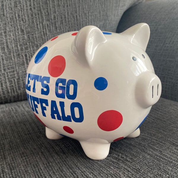 Buffalo Bills Inspired Personalized Piggy Bank