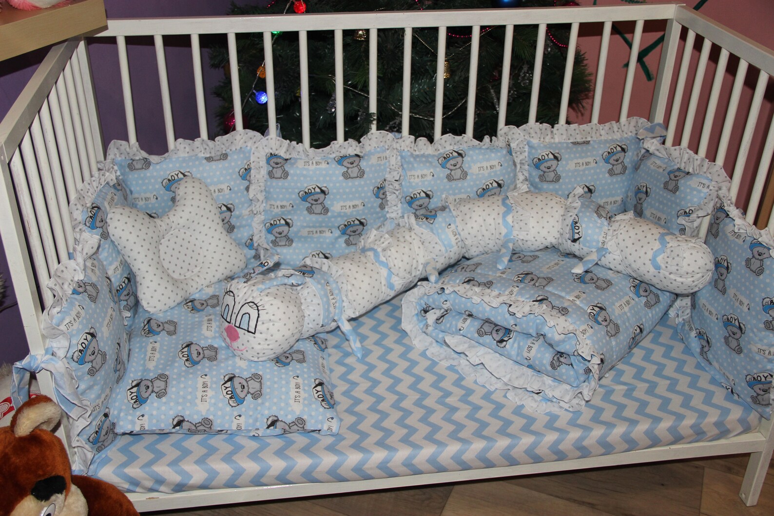 Bear Bedding Set Nursery Bedding Baby bumpers Crib Etsy