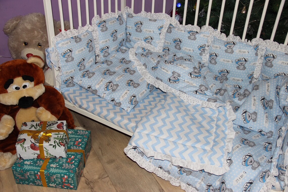 Bear Bedding Set Nursery Bedding Baby bumpers Crib Etsy