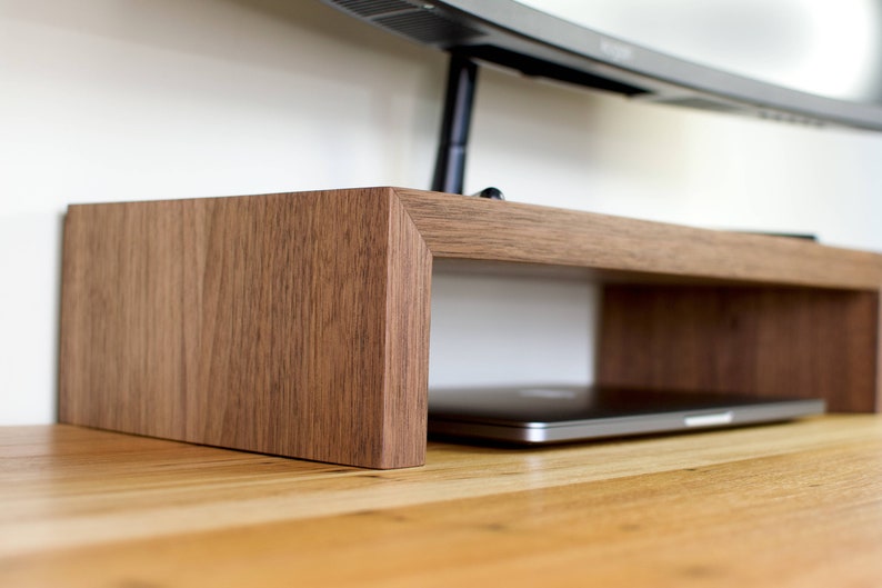 Handcrafted Computer Monitor Frame Timber Monitor Stand | Walnut | Handmade | Desk Stand - Etsy Australia