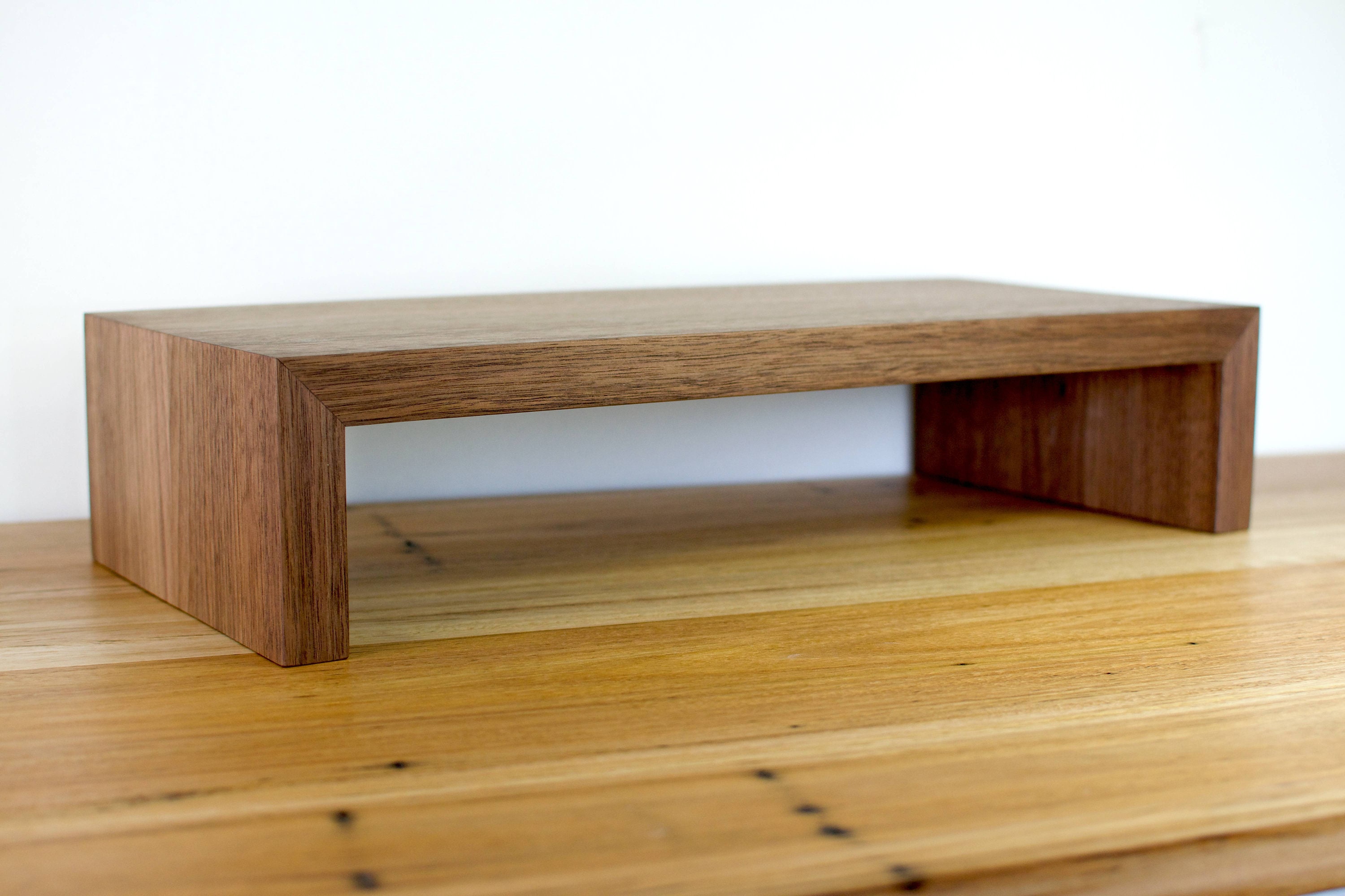 Timber Monitor Stand Walnut Handmade Desk Stand Etsy Australia