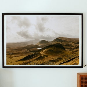 Isle of Skye, Scotland, Quiraing, landscape photo, poster, mountains, art print, digital download, photography, highlands, instant download