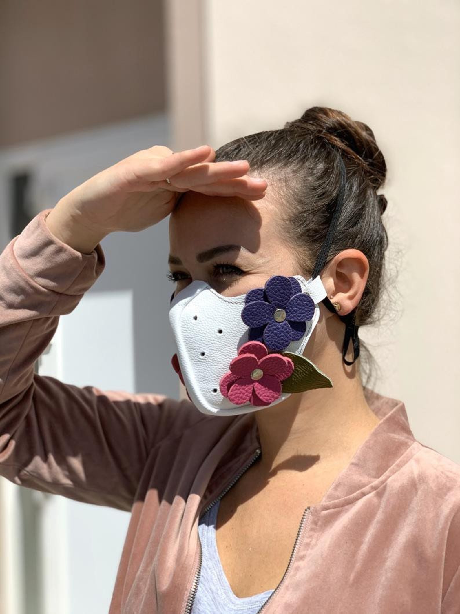 Branded leather face mask designer face mask 3D face mask Etsy