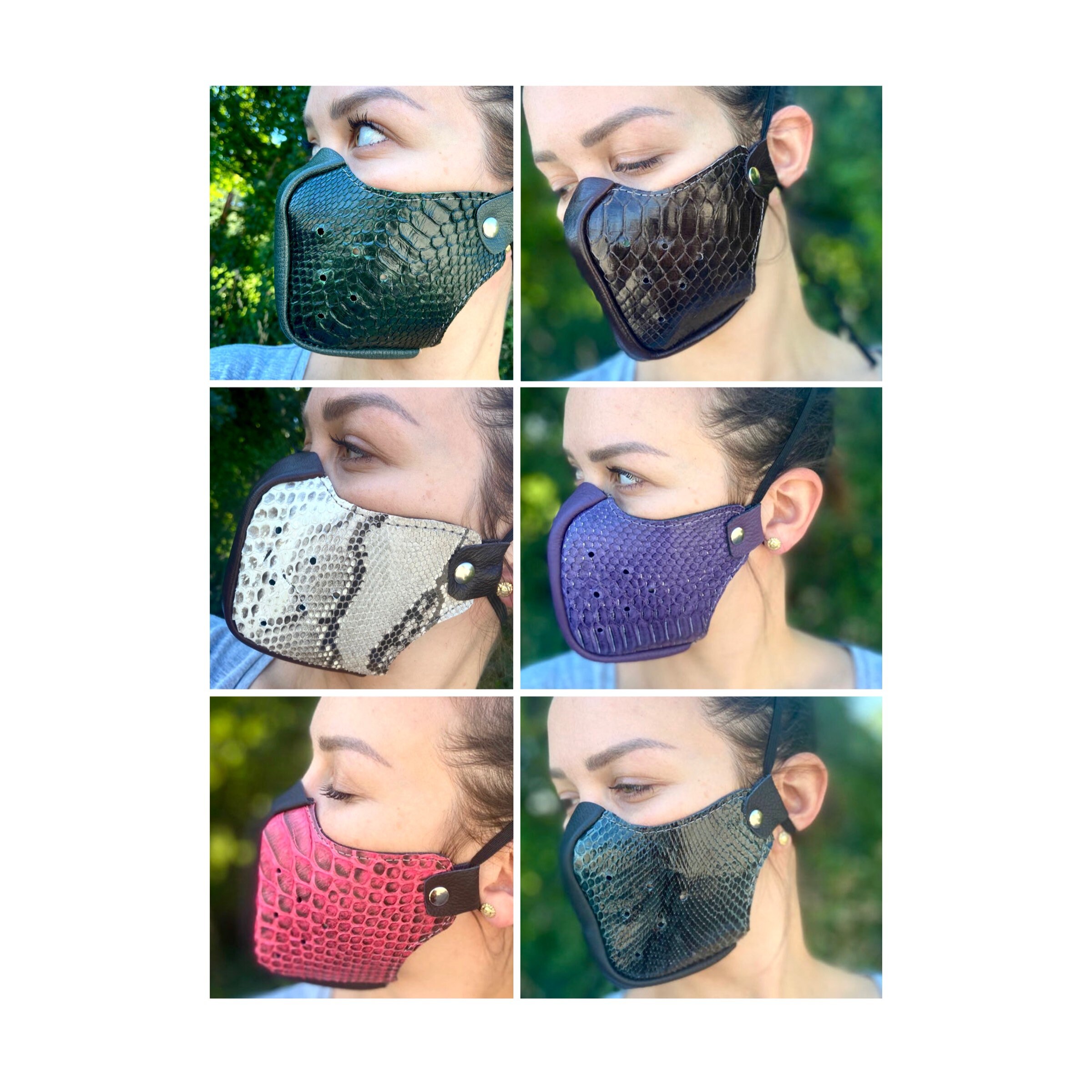 Real python face mask snake skin face mask unique face mask Etsy
