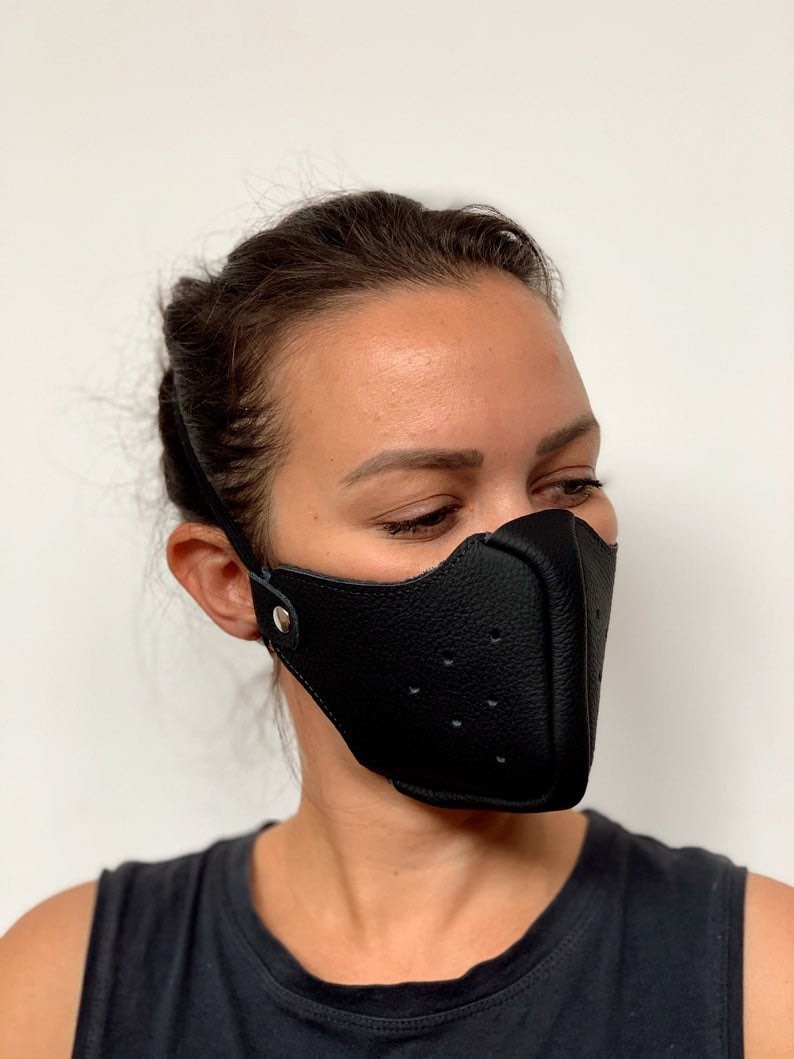 Designer Leather Face Mask Fancy Face Mask Bestseller Face Etsy