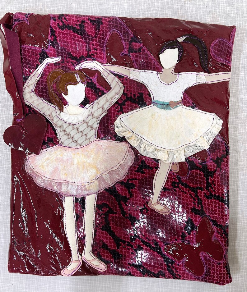 Leather Cushion Designer Leather Cushion Home Decor Pillow Handmade Leather Pillow Snakeskin Pillow Ballet Dancers pillow