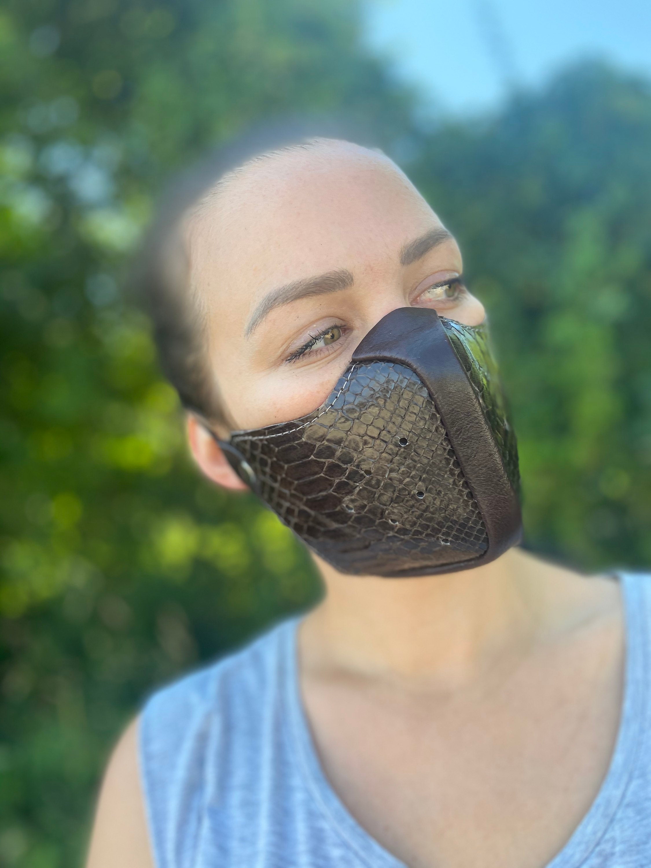 Python face mask special face mask bondage face mask snake | Etsy