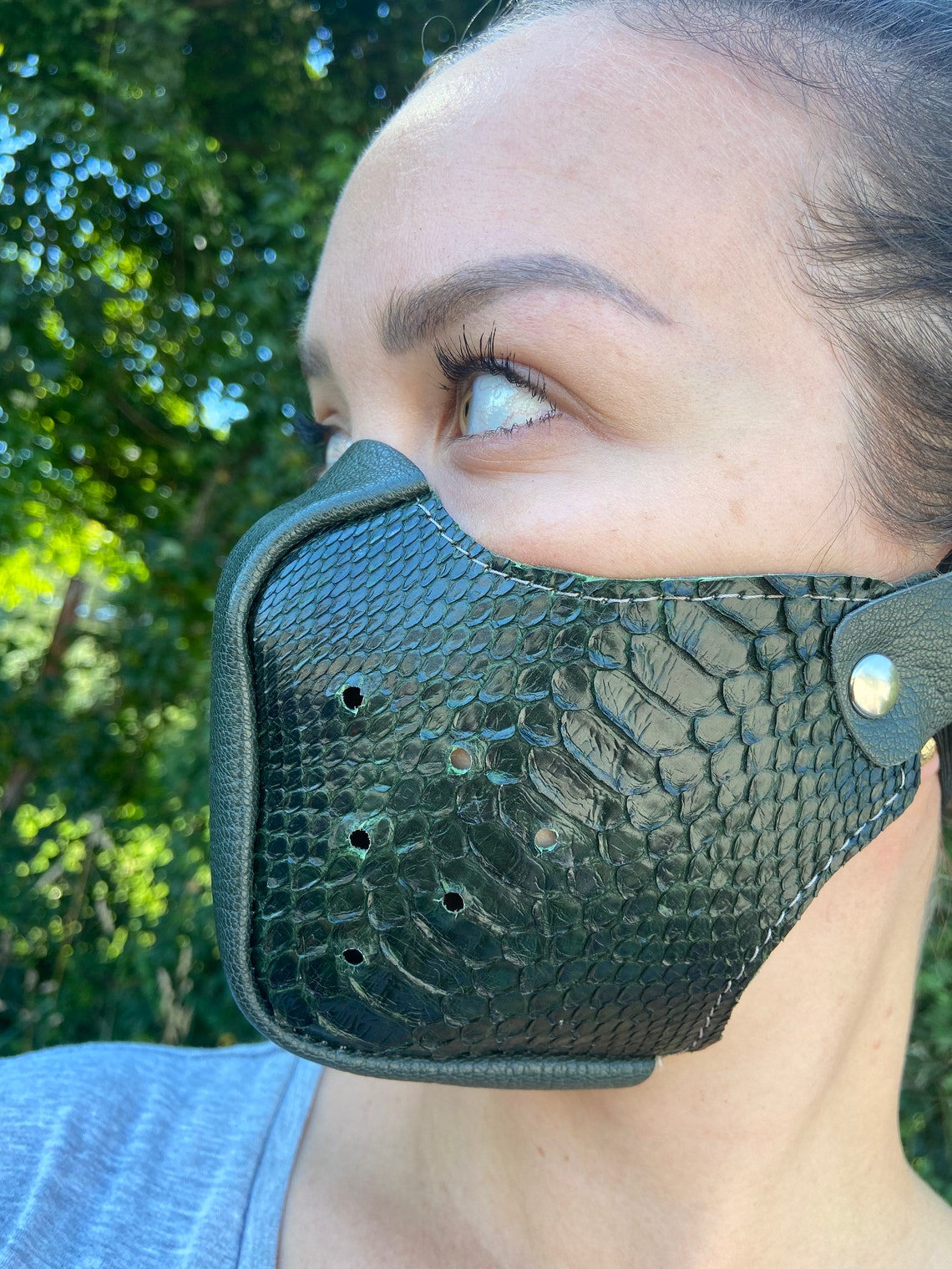 Real python face mask snake skin face mask unique face mask Etsy