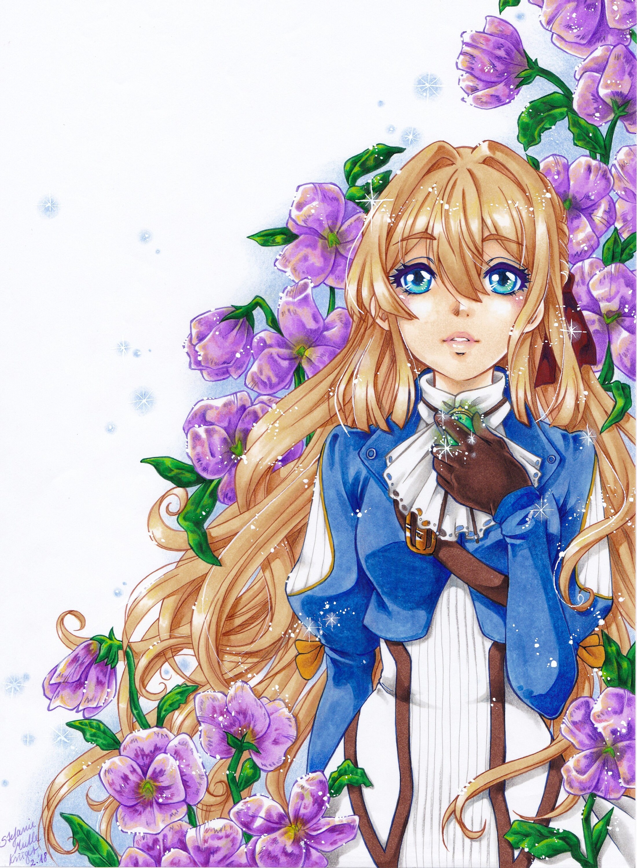 Violet Evergarden art print or postcard Etsy