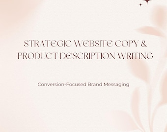 Strategic Website Copy & Product Description Writing | Conversion-Focused Brand Messaging
