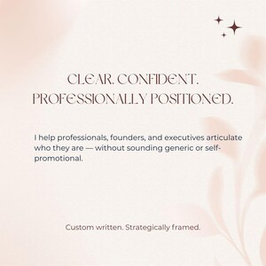 Professional Bio Writing | LinkedIn About Me | Executive & Speaker Bio | Personal Brand Story | Custom Biography image 3