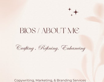 Bio Writing Service: Biography, Writing Services, About Me Writing, Custom Writing, Personalized Writing, Refining, Enhancing, Editing