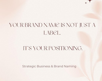 Strategic Business & Brand Naming | Custom Name Ideas + Slogan Creation