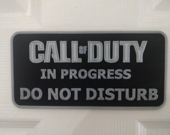 Call of Duty bedroom sign - 3d printed