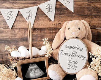 DIGITAL DOWNLOAD, Easter, pregnancy announcement, baby name announcement, editable photo, INSTANT download