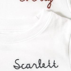 Custom name shirt kids name shirt hand embroidered shirt personalized kids tee childrens tshirt personalized name tshirt image 5